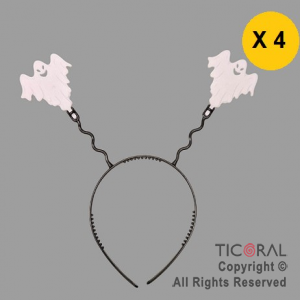 VINCHA RESORTE FANTASMA HALLOWEEN x 4